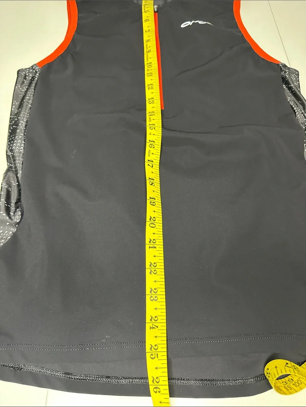 Orca Men's 226 Triathlon Top with Red Trim Sleeveless Stretchskin Swim Top XL